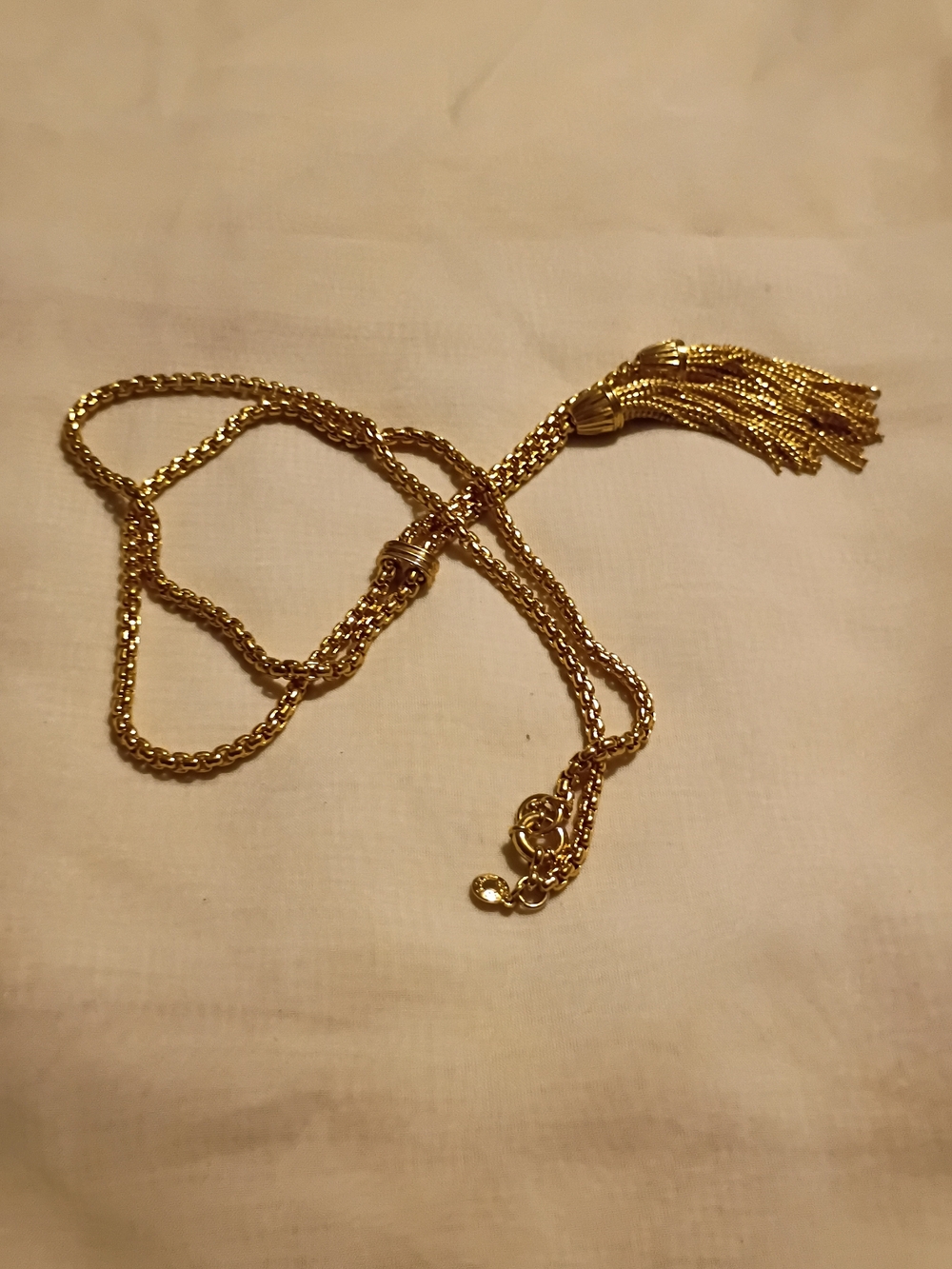 J Crew Gold Tassel Rope Chain Necklace - Women Jewelry